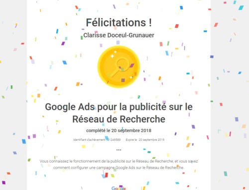 Certification Google Ads pour la 3ème année consécutive